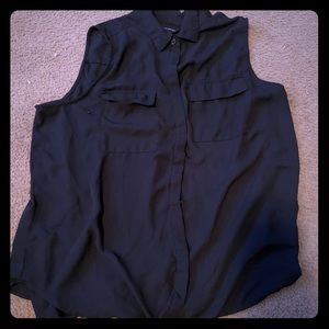 Black button down blouse